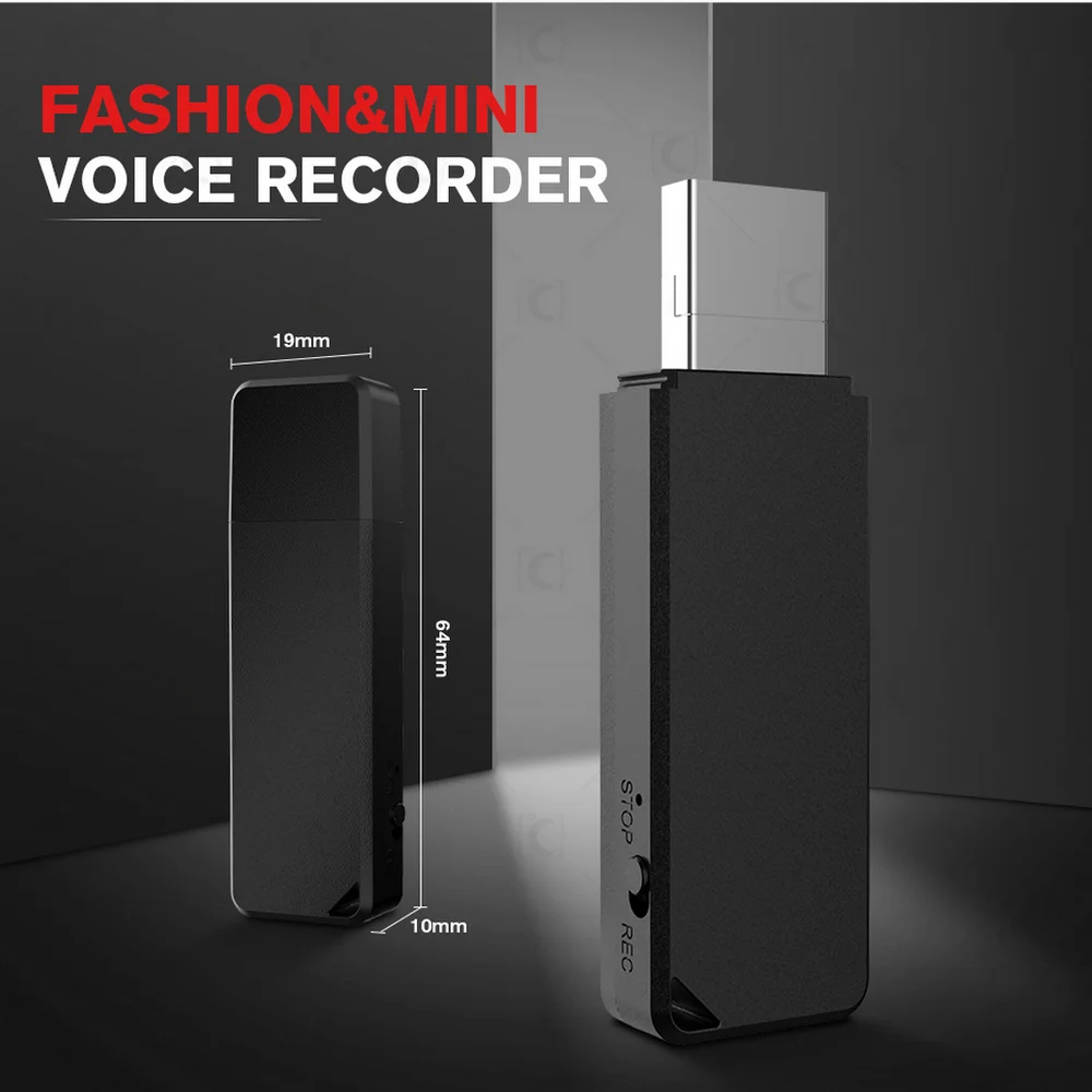 Мини USB накопитель диктофон 32 ГБ 64 цифровой с MP3 плеером 1536 кбит/с устройство