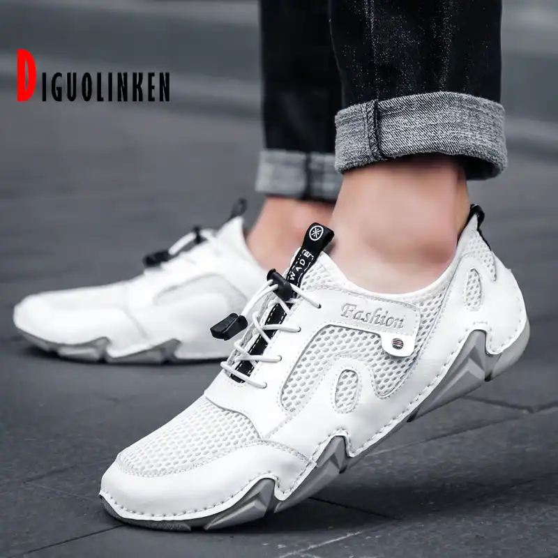 ファッション男性カジュアルシューズスニーカーメンズ靴軽量ウォーキング通気性白zapatillas Hombre メンズカジュアルシューズ Aliexpress