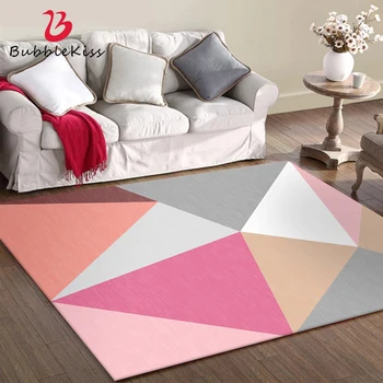 

Bubble Kiss Rug And Carpet For Home Living Room Geometric Decor Floor Mat Yellow Gray Pink Rug Modern Home Girls Room Slip Rug