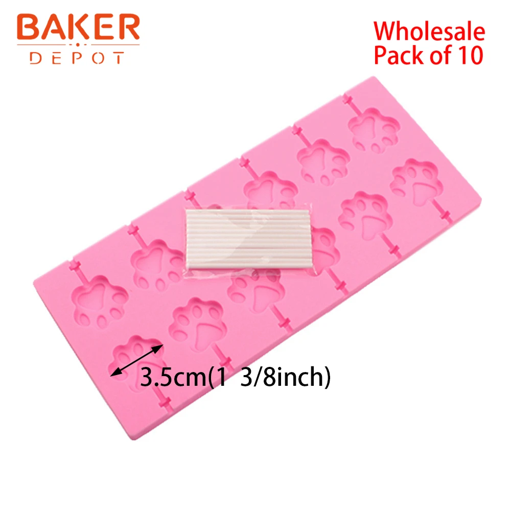 CDY-112-10 BAKER DEPOT оптом силиконовые формы для леденцы Конфеты Шоколад круглый клейкий бисквит форма цветок Торт Украшение Инструмент Упаковка из 10 - Цвет: CDY-112-10