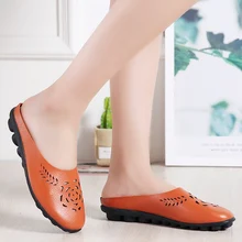 Женские Балетные туфли с вырезами; кожаные дышащие мокасины; женские туфли-лодочки; женские балетки; женская обувь с вырезами; Повседневная обувь без застежки