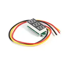 Voltmètre à 3 fils, 0.28 pouce, Dc 0-100v, voltmètre, outils, taux de mesure ≥ 200ms/précision de l'heure 3 ‰