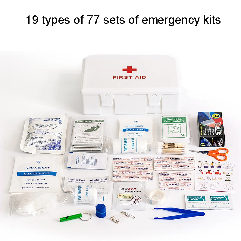 

First Aid Kit Bag Emergency Medical Survival Treatment Rescue Box 25 kinds of 102 components Family medical kit