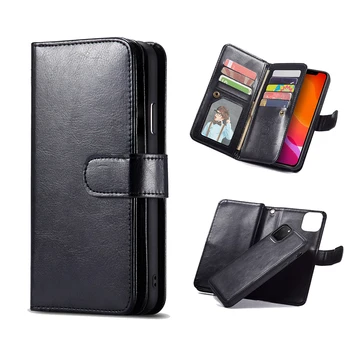 

9 Cards Wallet Flip Leather Case For iPhone 11 Pro Max 10 X 6 6s 7 8 Plus Detachable Cover For iPhone XS Max XR 5s SE Phone Case