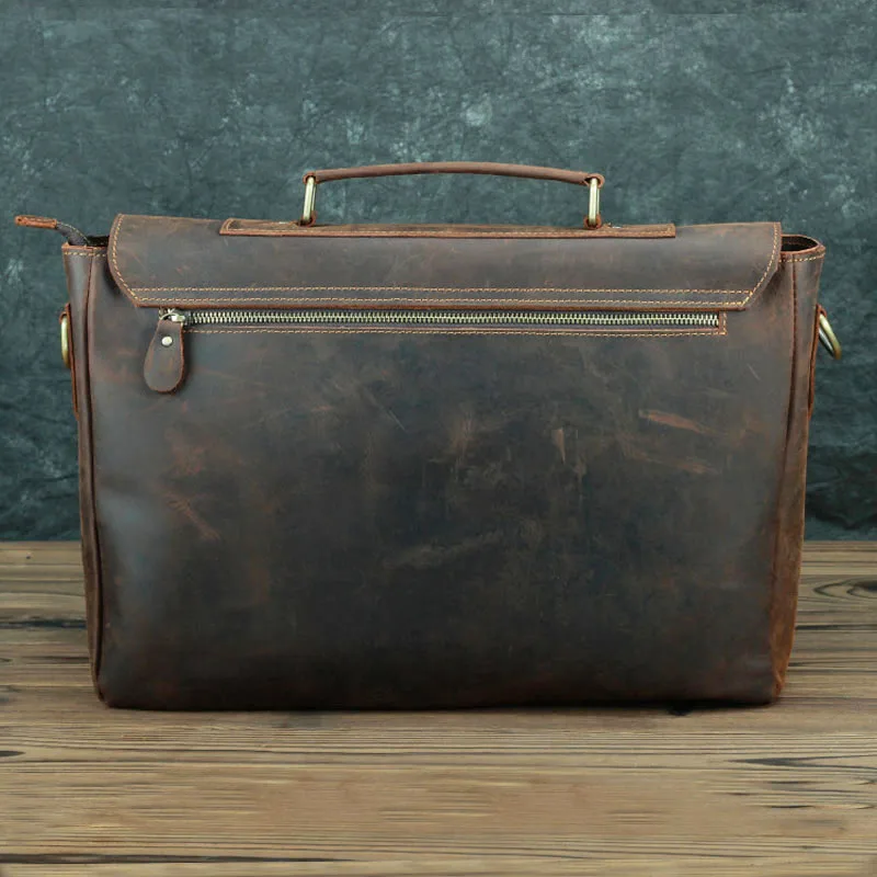 BOLEKE Винтаж Crazy Horse кожаный мужской портфель сумка для ноутбука деловая сумка из натуральной кожи Портфель Мужская сумка через плечо