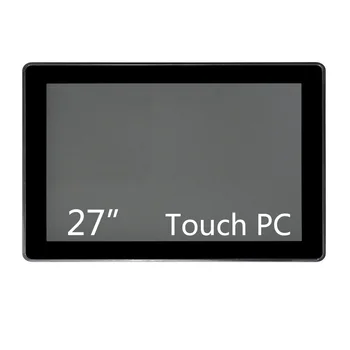

27inch capacitive touch computer, FHD PC, windows J1900 main board, 4+64G standard, surface water proof, metal case