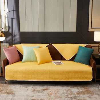 

Latex Sofa Cover Sofa Towel Solid Color Couch Cover Seat Cover for Living Room Corner Sofa Towel for Living Room Decor Dropship