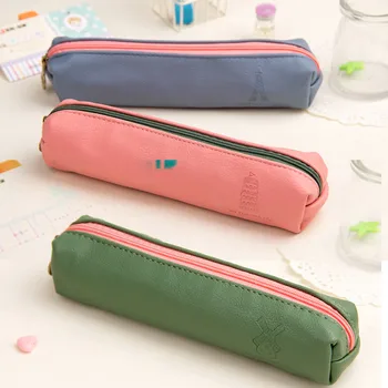

Creative Simple Stationery Style Large Capacity Student Pen Storage Case School Supplies pencil bag For Students