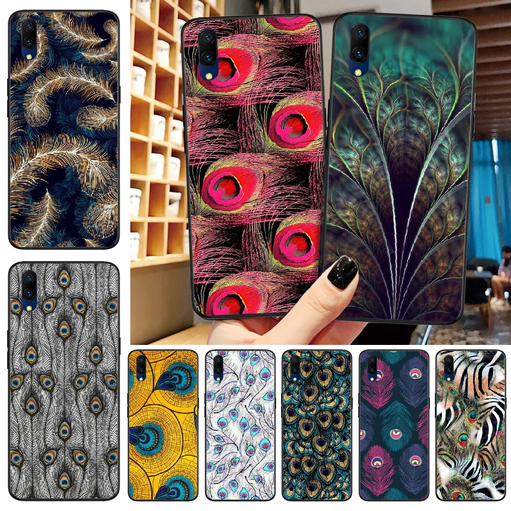 

OFFeier Peacock feather Customer High Quality Phone Case For VIVO X23 Magic X21 20 30 X21UD X20 21 9S 9 Plus X play 6