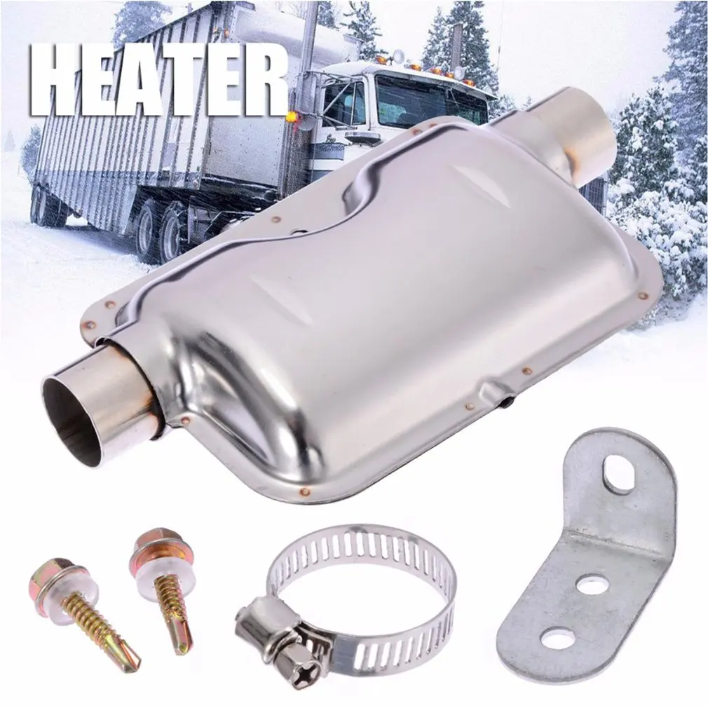 60cm Car Stainless Steel Material Exhaust Pipe Corrugated Round Pipe Parking Silencer Diesel Heater Silver car exhaust pipe bracket