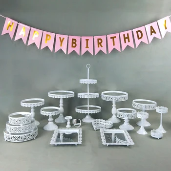 

white Mirror wedding cake stand set 1-3 pcs cupcake stand barware decorating cooking cake tools bakeware set party dinnerware