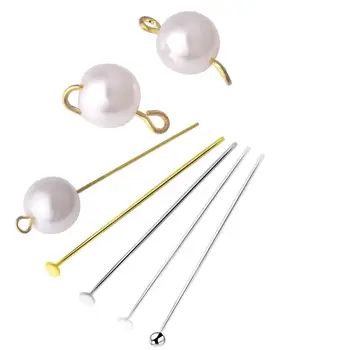 

SAUVOO 10pcs 925 Sterling Silver 25 30 40 50mm T Pins Rhodium Gold Flat Head Pins Findings Connector For DIY Jewelry Making