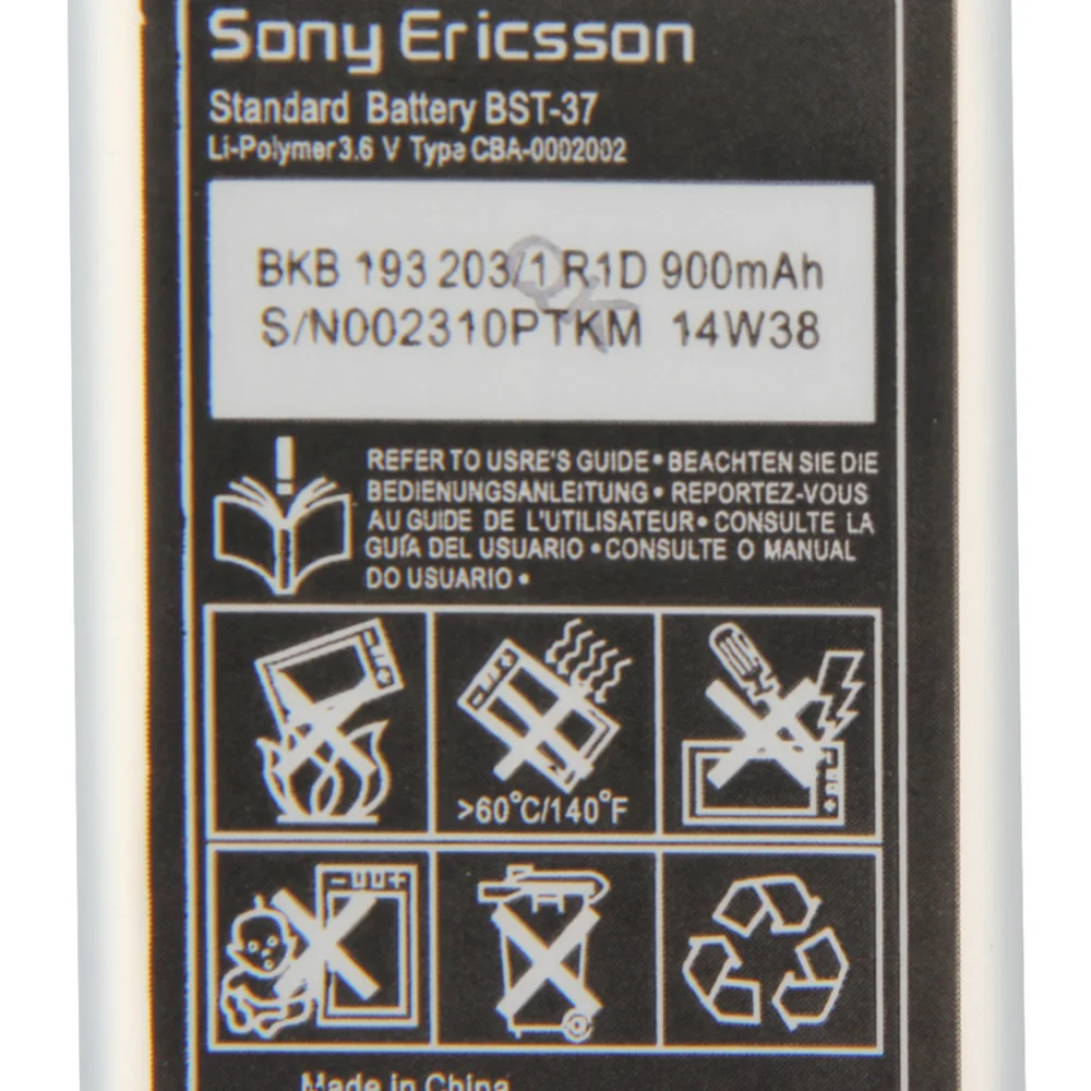 Оригинальная замена Sony Батарея для SONY W610 W660 T715 G705 P1 U1 W850 W830 U10 K790 BST 33 37 W810C W700C W710C
