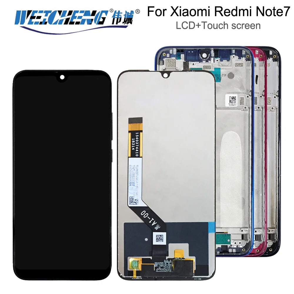 Per Xiaomi Redmi Nota 7 Display Lcd Touch Screen Digitizer Assembly Con Telaio Per Redmi Note7 Display Nota 7 Pro Schermo Sostituire