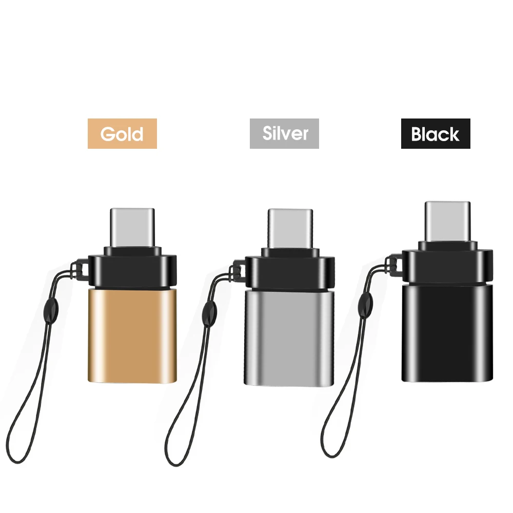 Адаптер type C OTG, быстрый преобразователь типа C на USB 3,0, USB-C type-C, зарядка с синхронизацией данных, кабель для samsung huawei Xiaomi MacBook