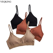 VEQKING женский спортивный бюстгальтер с резьбой Топ дышащий тонкий Анти-для тяжелых тренировок спортивный топ без косточек мягкий пуш-ап для бега йоги спорта бюстгальтер