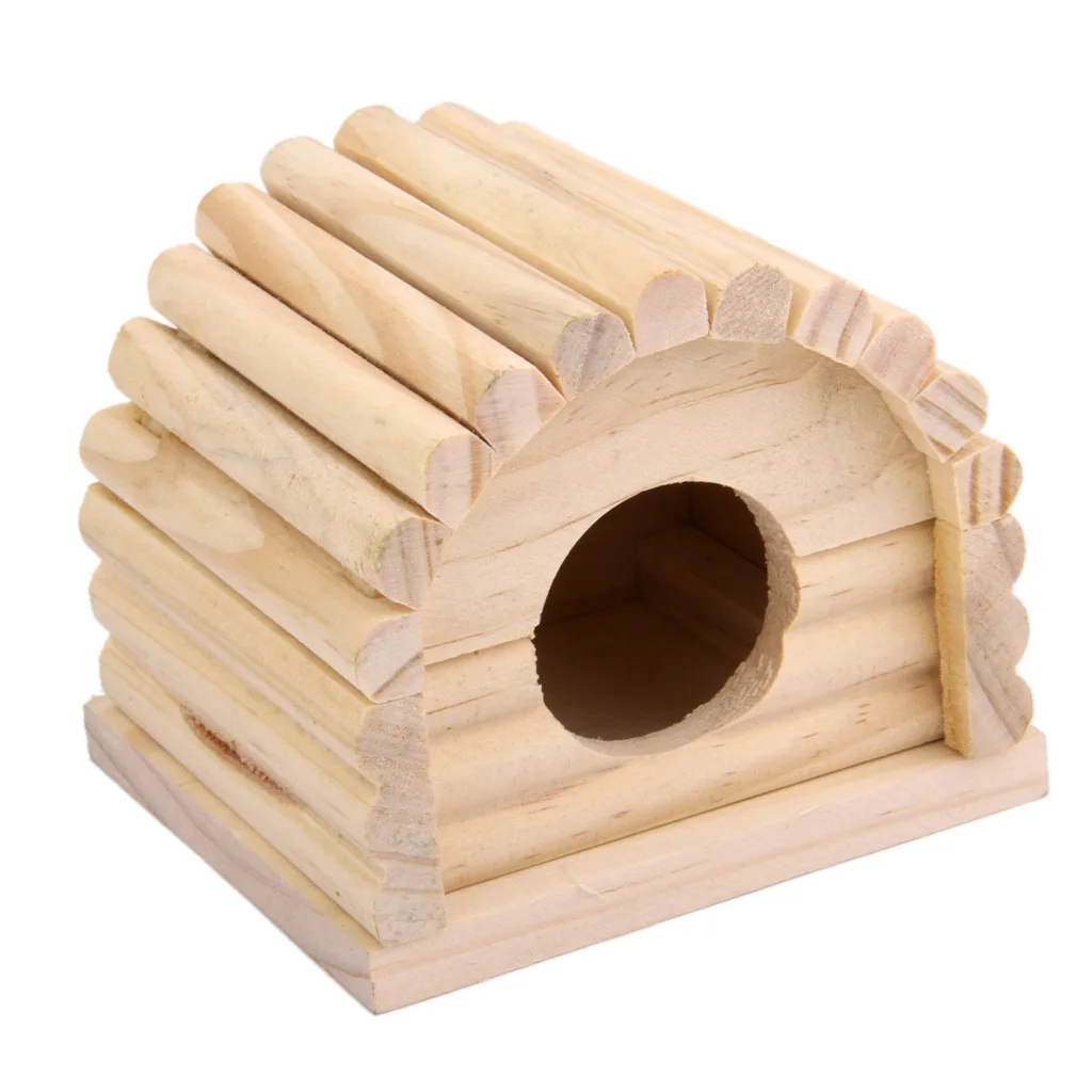 Natural Wooden Hamster House Dome Toys Detachable Hamster Mouse Gerbil Favors