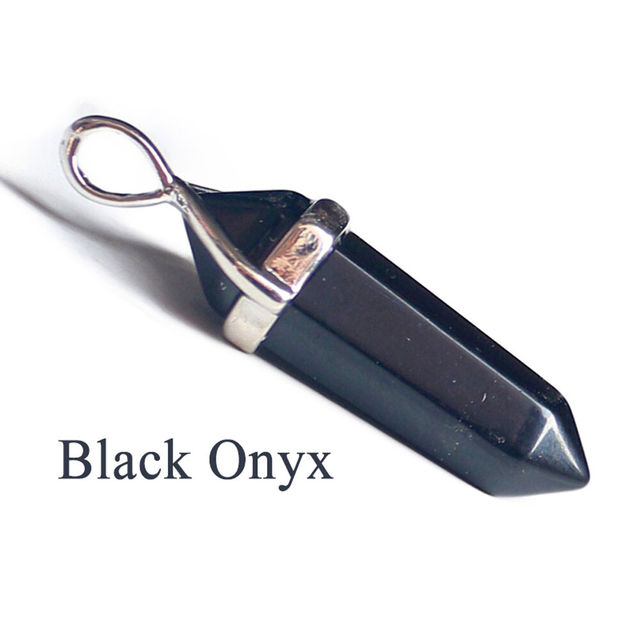 Quartz Crystal Stone Healing Energy Hexagonal Prism Geometry Gem DIY Pendant Necklace Pendant Charms for Jewelry Making
