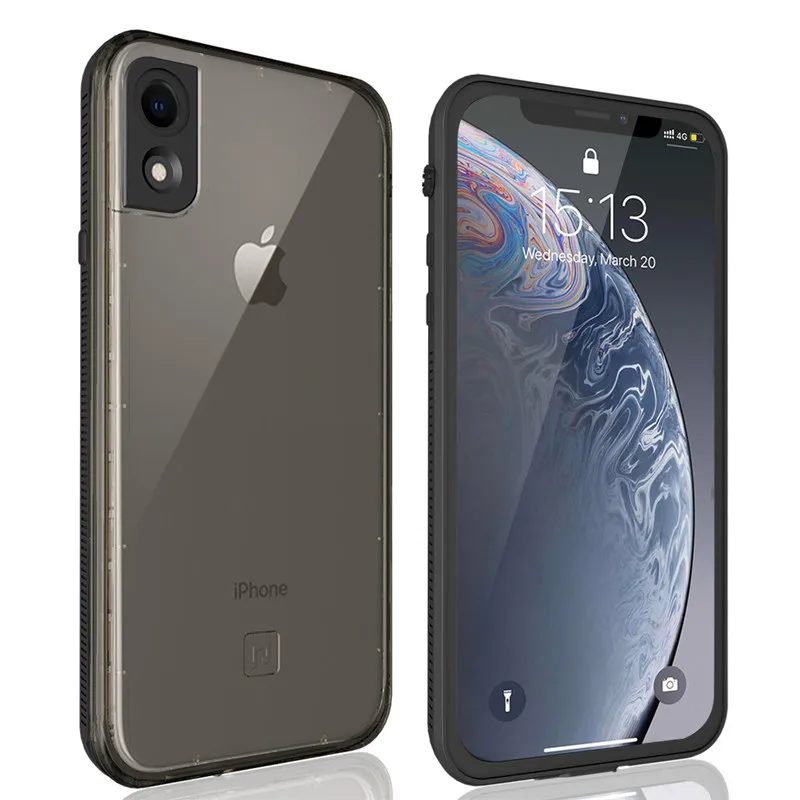 DIA Black SHELLBOX водонепроницаемый чехол для iPhone XR прозрачный DIA серия IP68 Дайвинг Подводный PC TPU чехол для iPhone XR чехол - Цвет: DIA Black