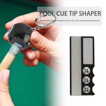 

Black Multi-functional Pool Billiards Cue Tip Sharper Snooker Cue Tip Repair Measuring Tool Billiard Accessories