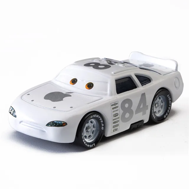Машинки disney Pixar тачки 3 РОЛ рассказчик Чико Хикс Молния Маккуин Джексон шторм матер 1:55 литой под давлением металлический сплав модель автомобиля игрушка - Цвет: White apple