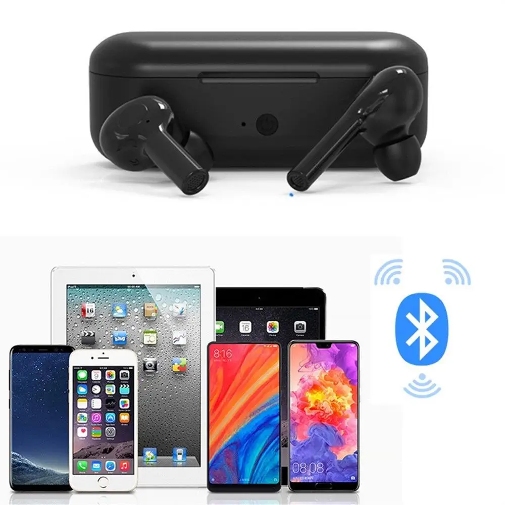 Для huawei iPhone Xiaomi Bluetooth 5,0 Беспроводные водонепроницаемые наушники TWS 3D Hifi звук стерео микрофон с шумоподавлением