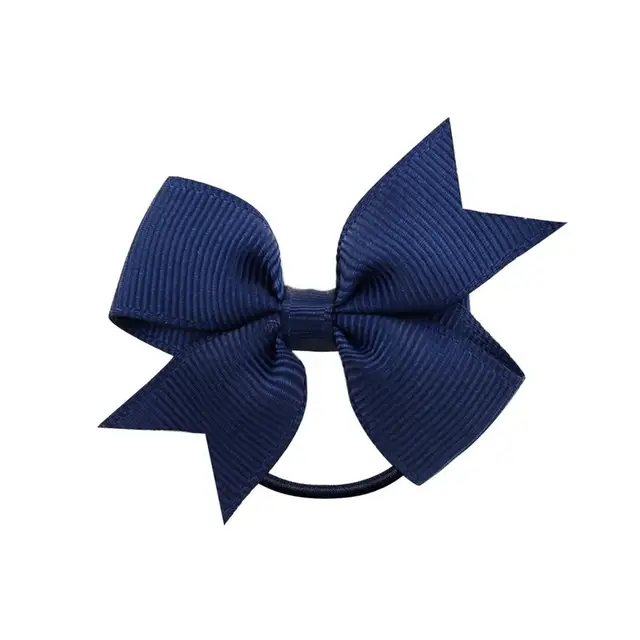 1Pcs Novelty Small Mini Solid Baby Elastic Rubber band Head rope Ribbow Bow Tie For Girls Headwear Hair Accessories 1