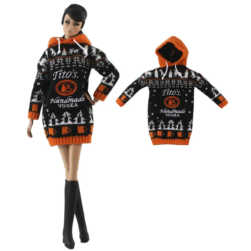 Winter Warm Fashion Doll Clothes for Barbie Doll Outfits Sweater Hoodies Christmas Gift 1/6 BJD Dolls Accessories Kids DIY Toys new frozen hoodies women vintage aisha princess kawaii hooded pullover clothes cartoons femme sweatshirt christmas aesthetic top