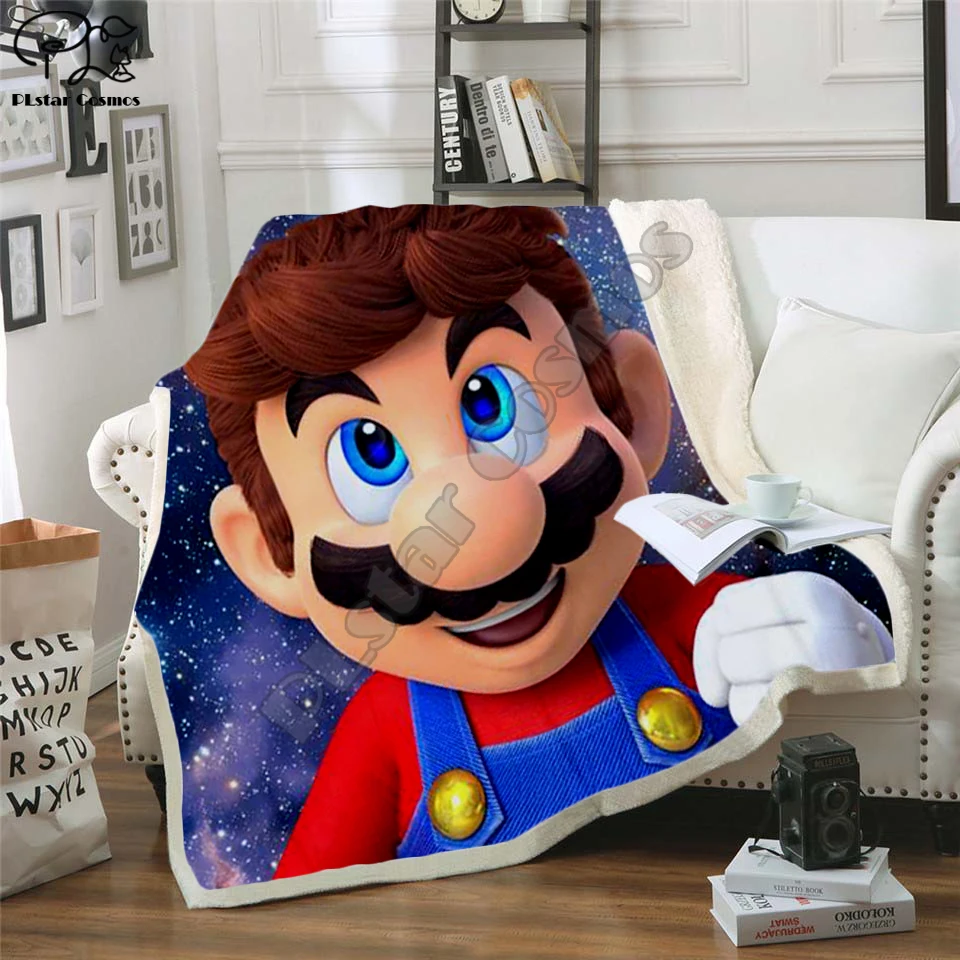 

Super Mario Cartoon Blanket Design Flannel Fleece Blanket Printed Children Warm Bed Throw Blanket Kids Blanket style-7