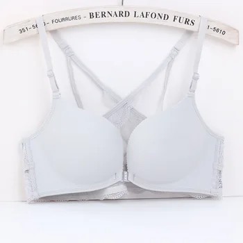 

Dark Perfume Spring And Summer New Non-steel Ring Lace Bra Comfortably Gather Beautiful Back Halter Sexy Lingerie Beautiful