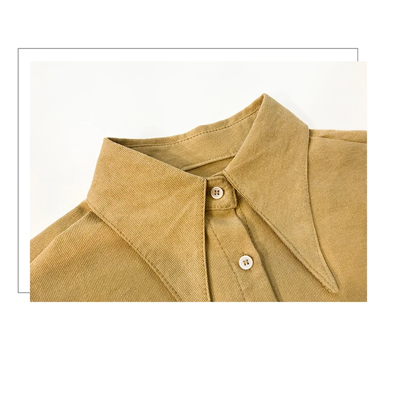 Blusas Mujer, новинка, длинный рукав, одноцветная блузка, женская рубашка, повседневная, свободного размера плюс кардиган, женская блуза, осенняя одежда 6859 50