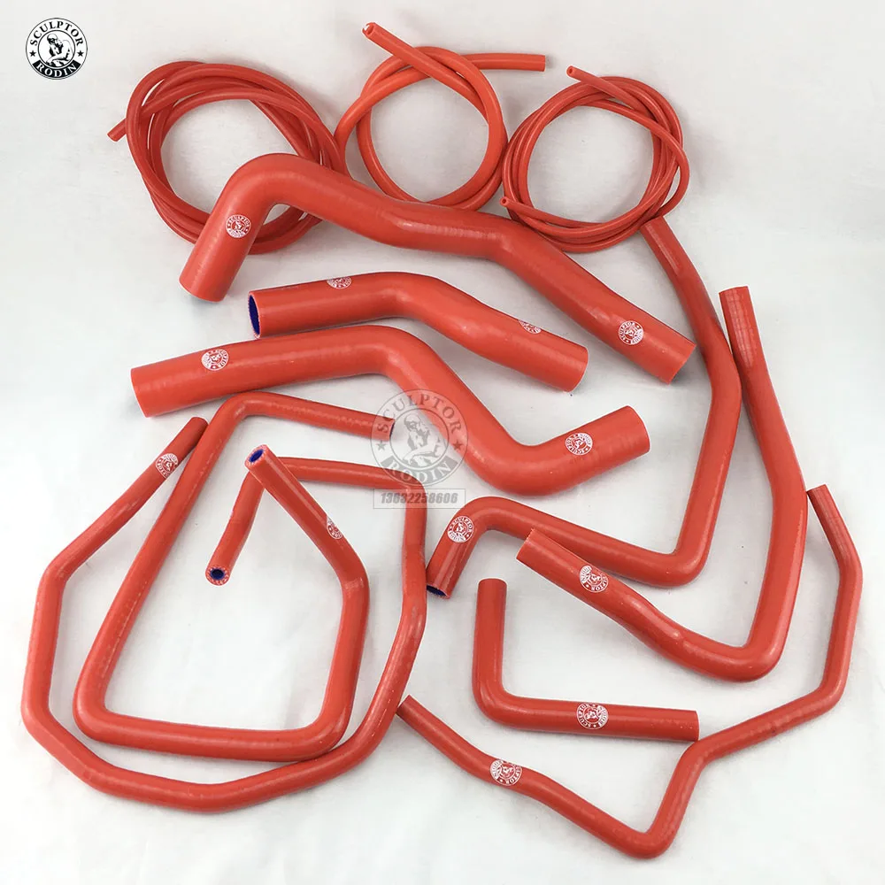 Silicone Radiator Coolant Heater Hose Fit+ Vacuum Hose Kit For Mazda RX8 RX-8 13B-MSP 2003-2008(12PCS) red/blue/black