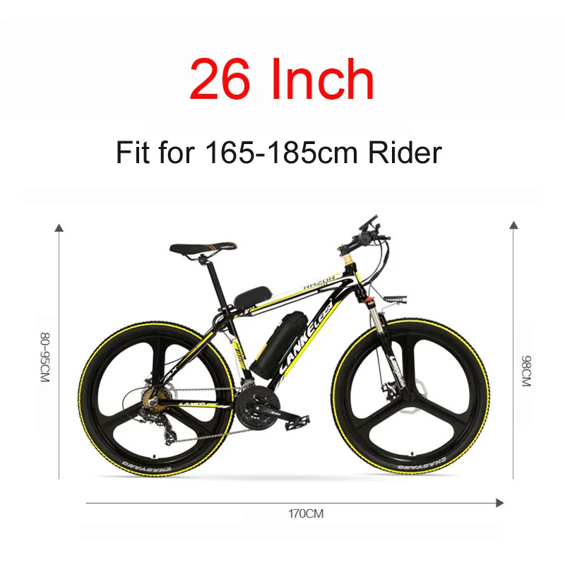 26 Inch 7 Speed Electric Bicycle 5 Grade Pedal Assist 48V Strong Battery Mountain Bike, with 3.5 Inches Big LCD Display