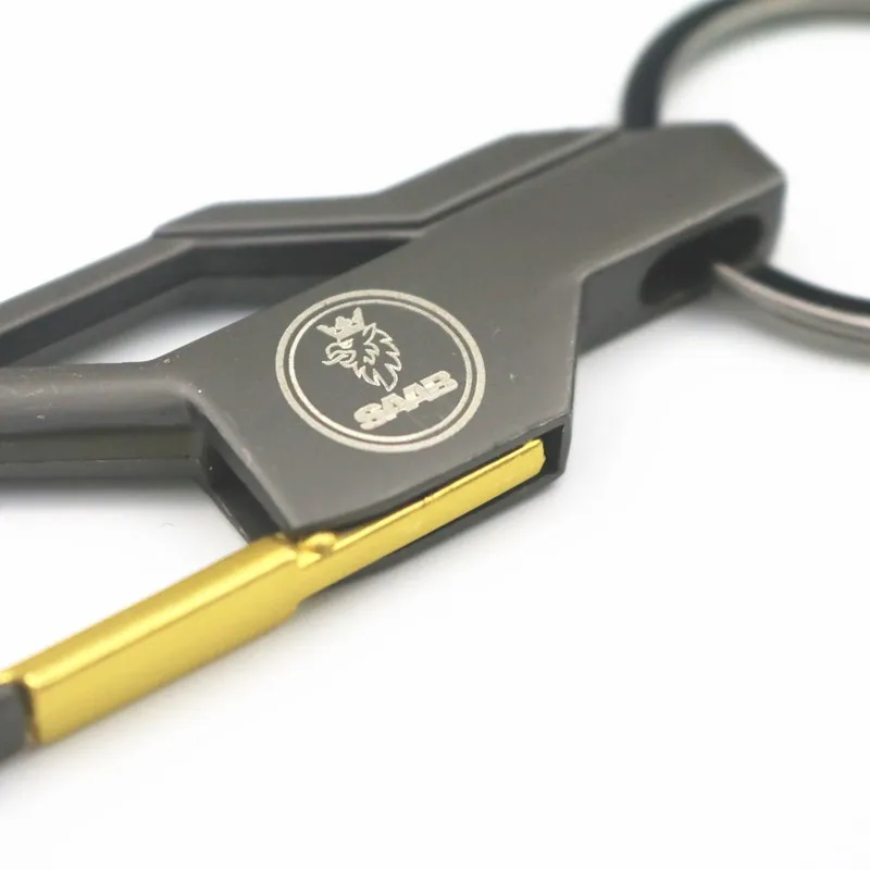 3D металлический автомобильный брелок для ключей с логотипом, автомобильные модные аксессуары для saab 03-10 9-3 9-5 93 95 9-7X SCANIA
