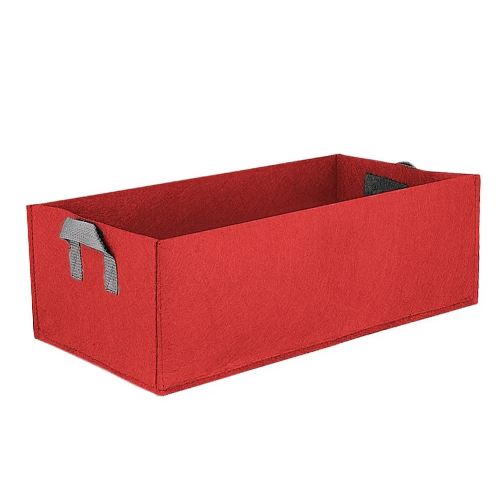 1pcs Fabric Raised Garden Bed Square Felt Garden Flower Grow Bag Vegetable Planter Pot with Handles Planting Bag