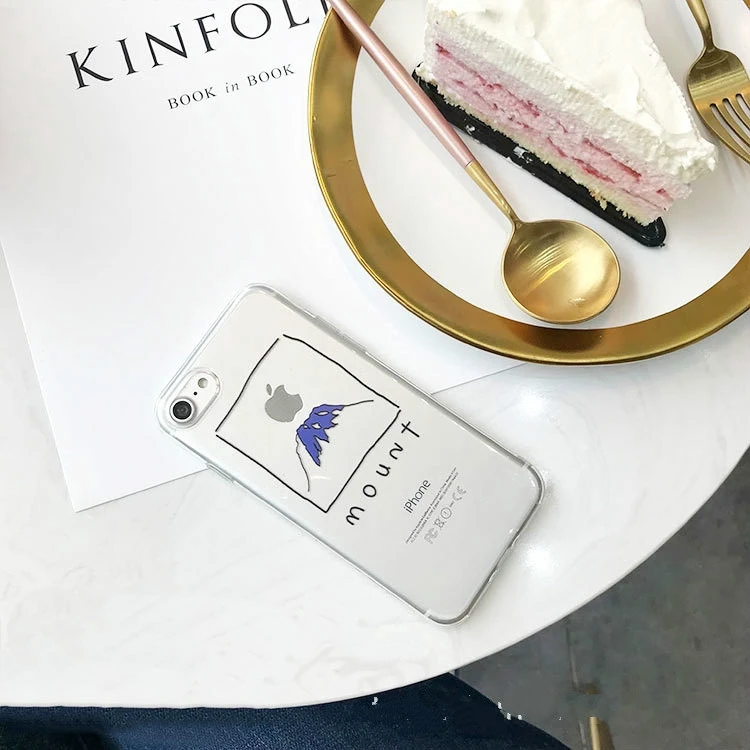 

Mount Fuji Phone Case for Iphone X XS Max XR 6 6S 7 8 Plus Case Transparent Soft Back Case Cover