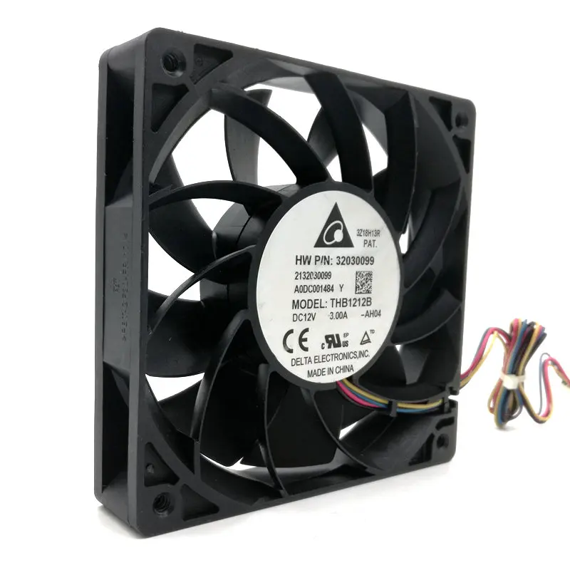 Delta THB1212B DC12V 3.0A для HW устройства охлаждающий вентилятор 120*120*25 мм 12 В 4 линии