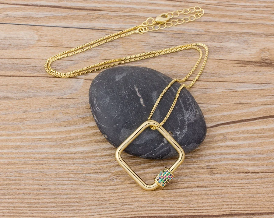 Ameri VINTAGE SCREW CIRCLE NECKLACE | www.protegervacinas.com.br