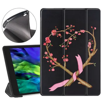 

For iPad Pro 11 2020 iPad Case Funda Flower Wreath Soft Silicone Back Cases Protective Cover iPad 7th Generation Case Mini 1 2 3