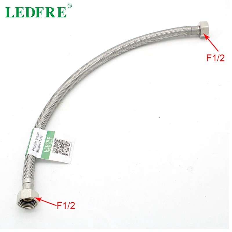 LEDFRE F1/2 * Ss Плетеный Epdm Нержавеющая сталь кран трубы Ванная комната Водостоки
