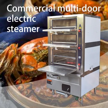 

380V Three-door gas commercial steam cabinet hotel large steam cabinet restaurant steamed cabinet steamed seafood cabinet