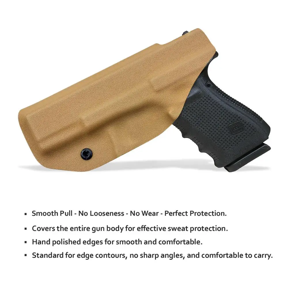 BBF Make IWB Тактический KYDEX пистолет кобура Glock 19 17 25 26 27 28 43 22 23 31 32 Внутри Скрытого
