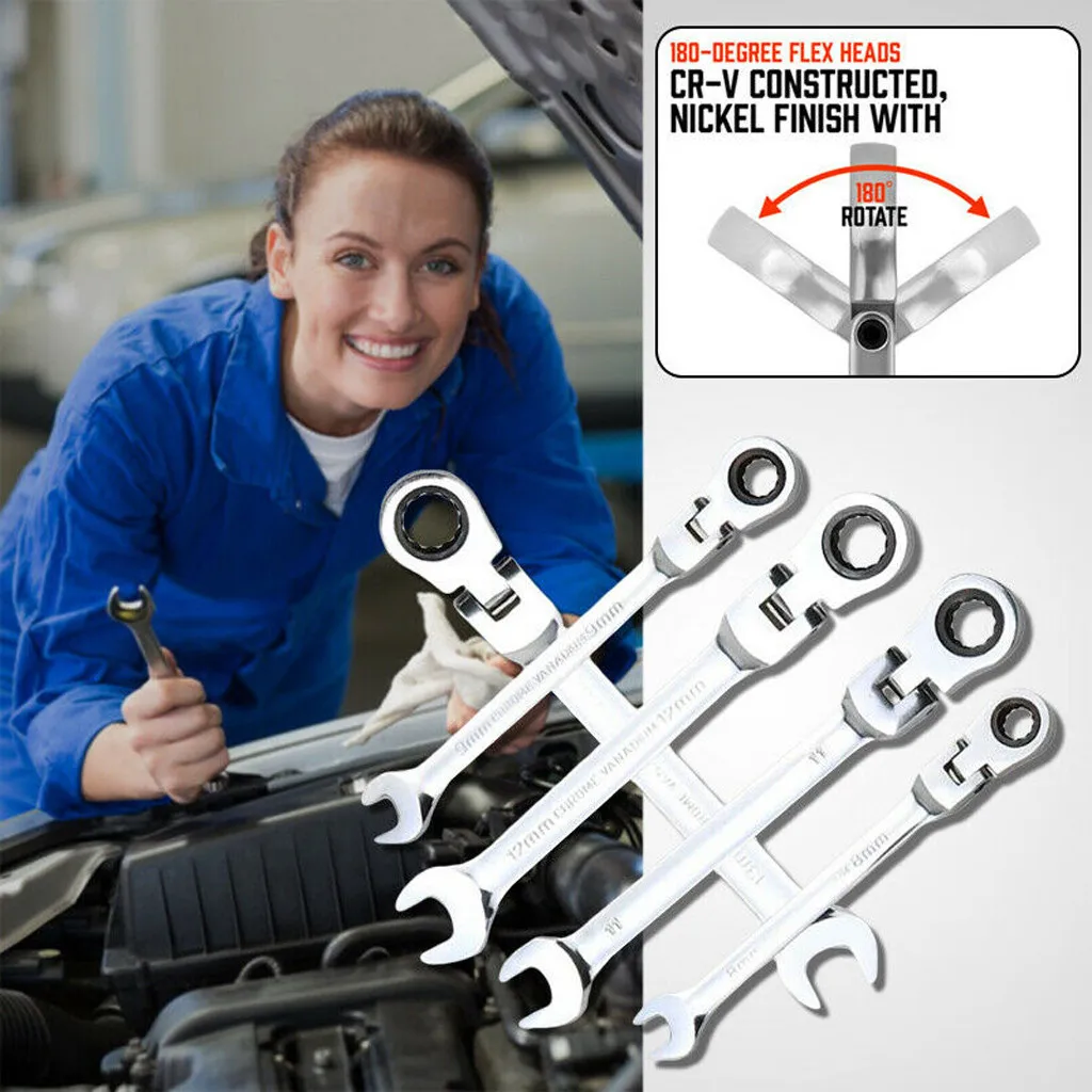 

Ratchet Combination Metric Wrench Set Fine Tooth Gear Ring Torque and Socket Wrench Set Nut Tools for Repair A Set of Wrench #LC