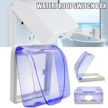 

Plastic Wall Switch Waterproof Cover Box Wall Light Panel Socket Doorbell Flip Cap Cover for Bathroom Kitchen Switch Protector