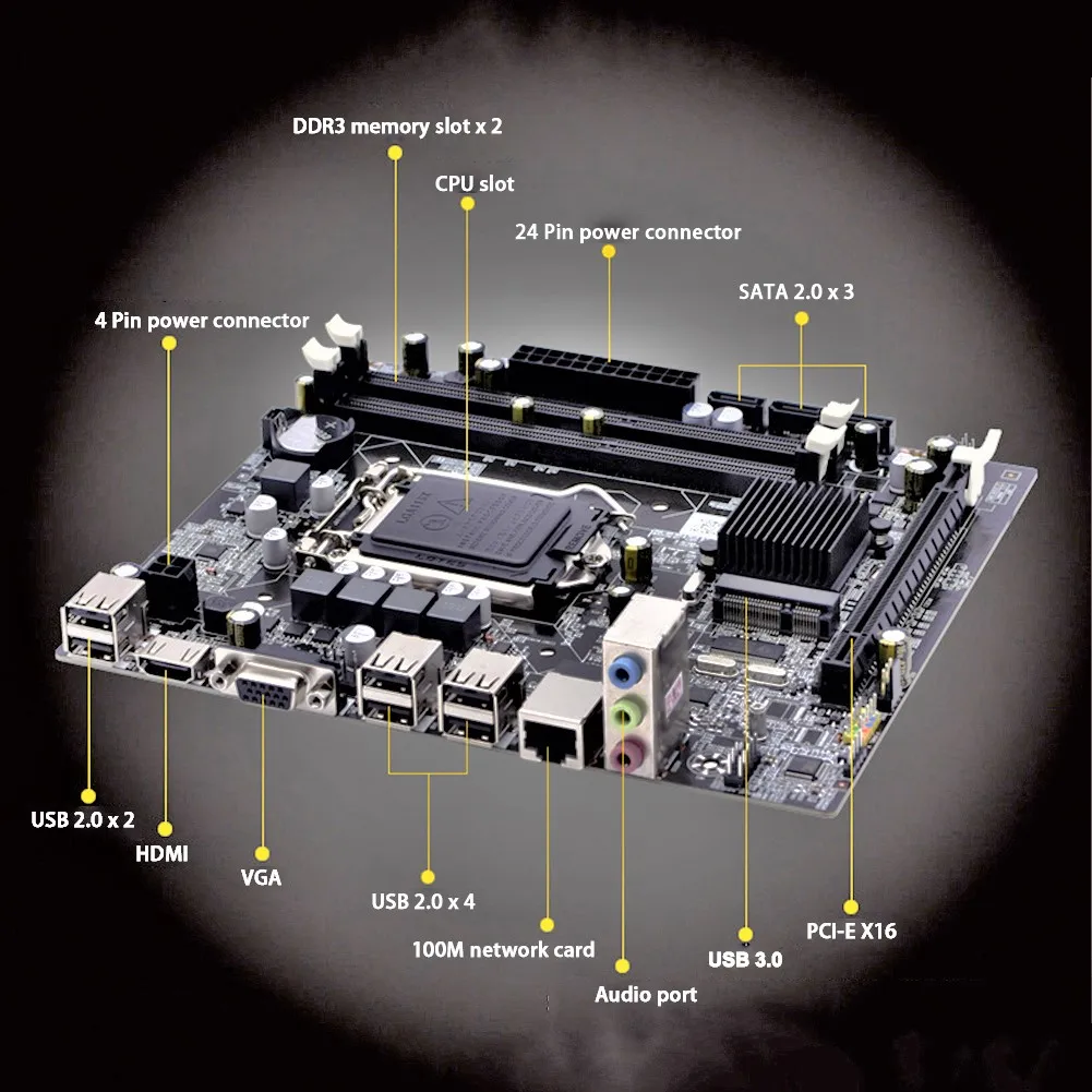 Intel H55 Socket LGA 1156 материнская плата M ATX 8 ГБ 2 DDR3 ПАМЯТЬ с USB 3,0 интегрированная графика для Xeon Core i7 i5 i3 LGA1156