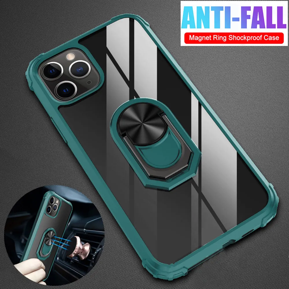 Shockproof Cases for iPhone 11 Pro Max X XS XR Case Magnetic Ring Stand Cover Hybrid Bumpe Hard 6 7 8 Plus |