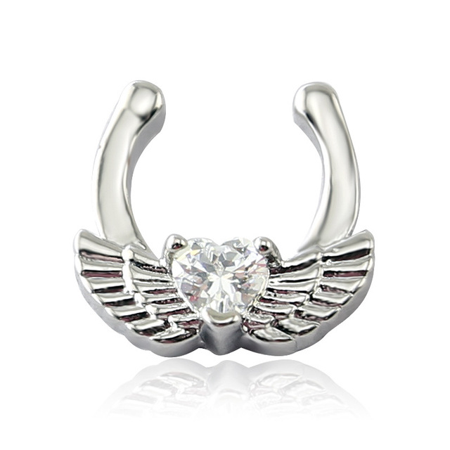 Stainless Steel Fake Nose Ring Septum Piercing Cheater Clip On Non Piercing Nose Ring Fake Septum Jewelry Faux Percing Nez
