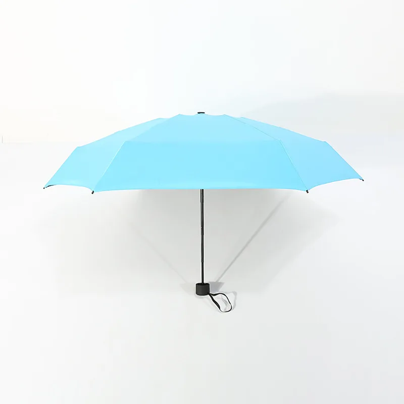 Креативный мини-зонтик для женщин с УФ-защитой, маленькие зонты, 180 г, непромокаемый женский и мужской зонт от солнца, удобный для девочек, для путешествий, Parapluie, для детей - Цвет: Blue