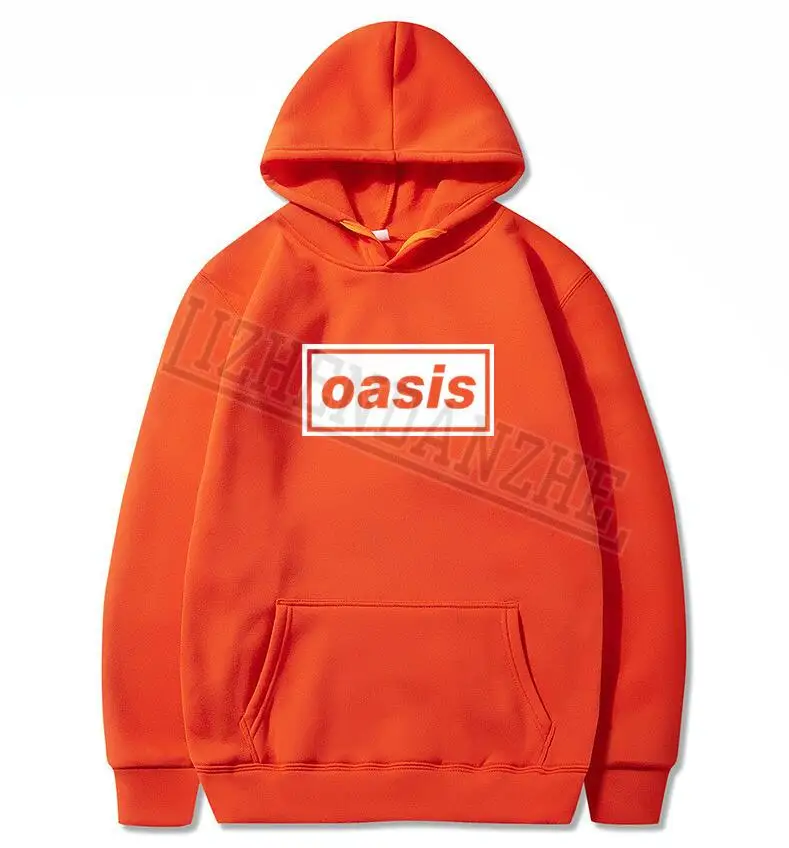 Весенне-осенние модные толстовки с принтом Oasis, новинка, мужские повседневные толстовки с круглым вырезом в стиле рок, мужские толстовки, топы