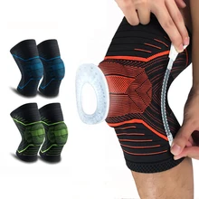 1PC soporte de baloncesto silicona acolchado rodilleras soporte Brace Patella Protector protección voleibol Fitness deporte segu